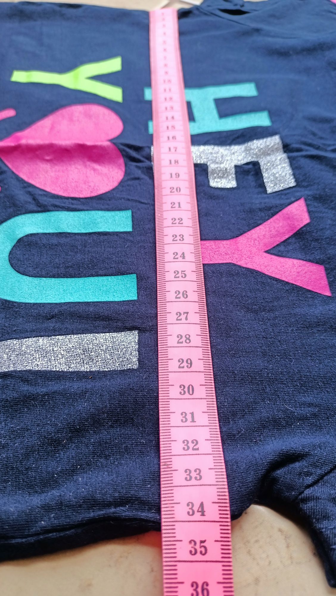 Granatowy t-shirt Hey you! rozm. 134 carmen