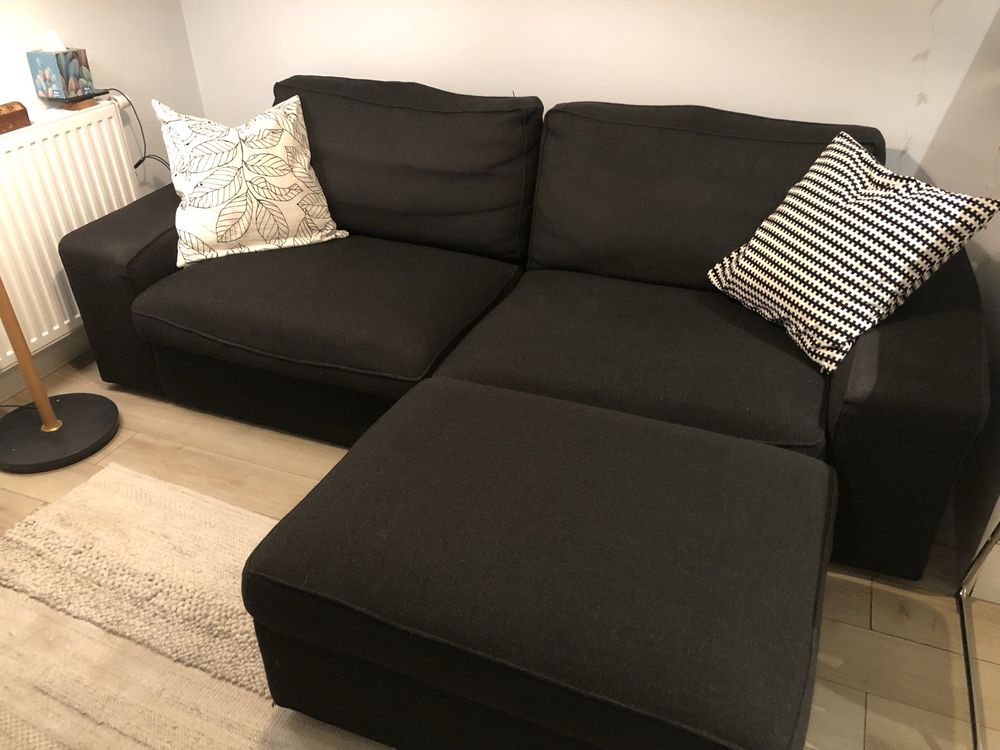 Sofa IKEA  KIWIK + podnozek/puf ze schowkiem/