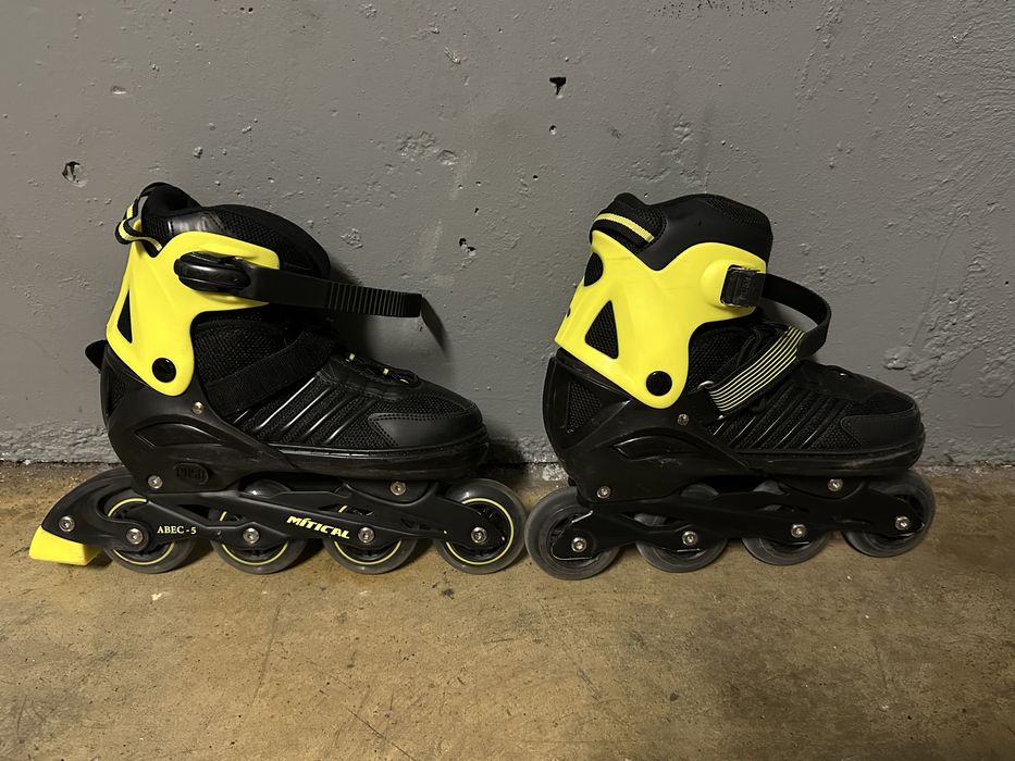 Patins Mítical Abe C5 Patins em Linha Júnior Amarelo 38-41
