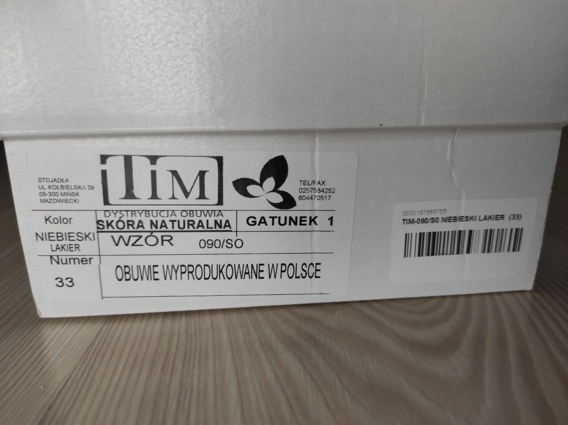 Buty wizytowe skórzane dł.wkł.22,5cm