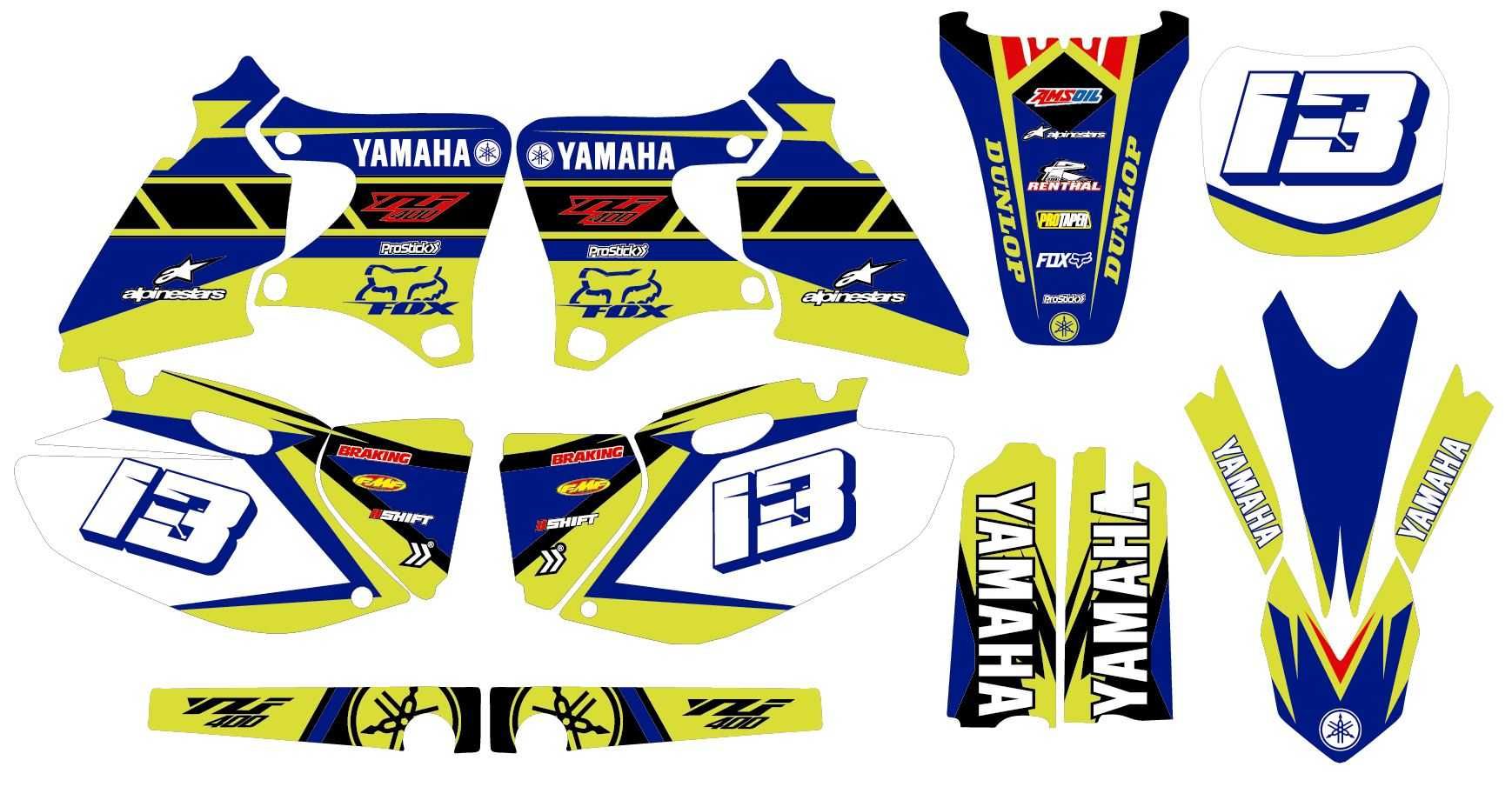 Kit autocolantes YAMAHA YZ 125 250