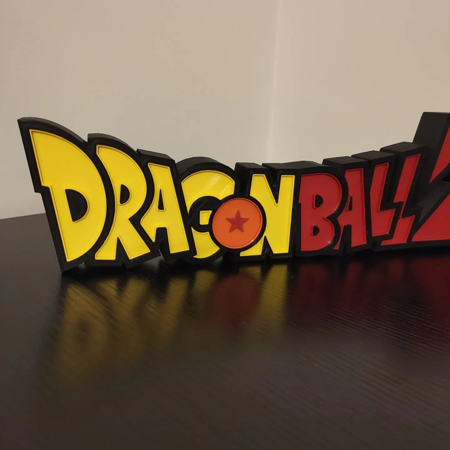 Logo Dragonball Z LED impressão 3D