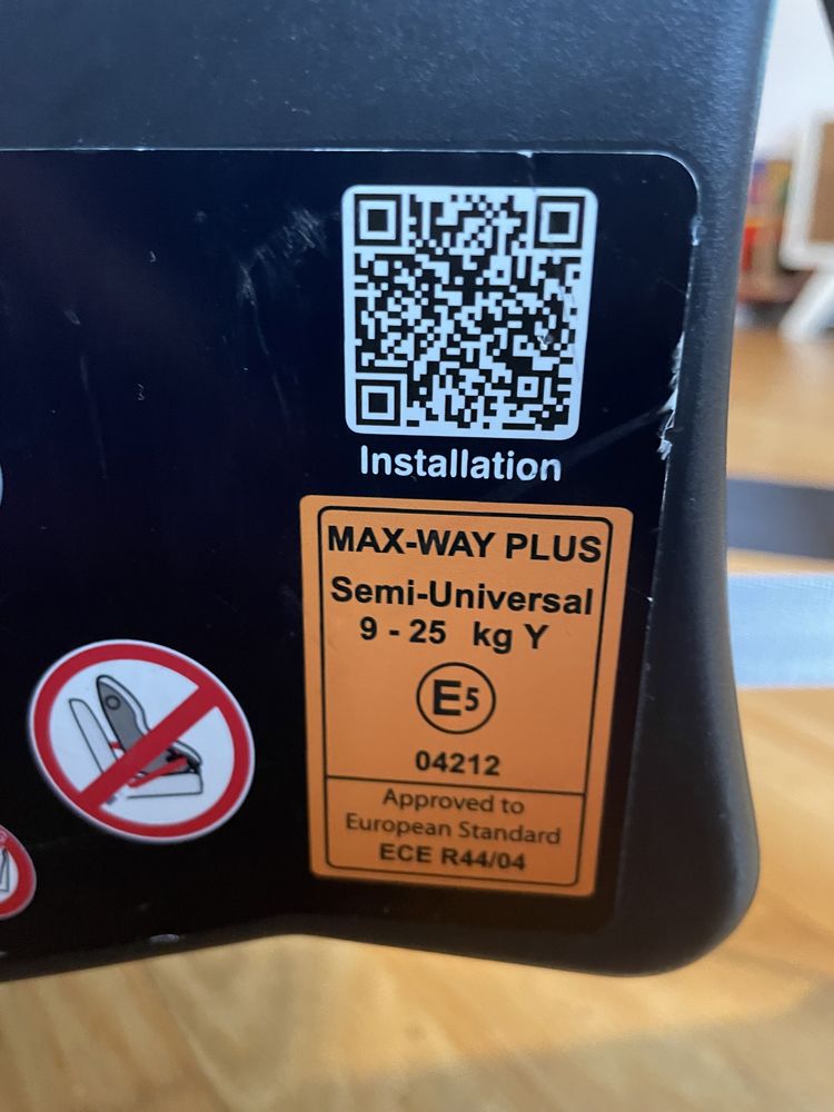 Cadeira auto Britax Romer Max Way PLUS 9 - 25 kg