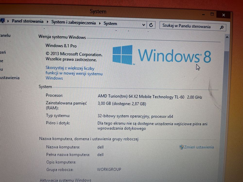 dell latitude d531 AMD turion X2 3GB dysk SSD 120GB