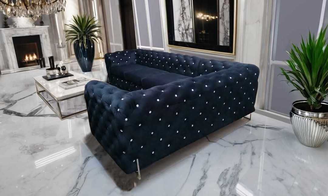Narożnik Glamour z kryształkami