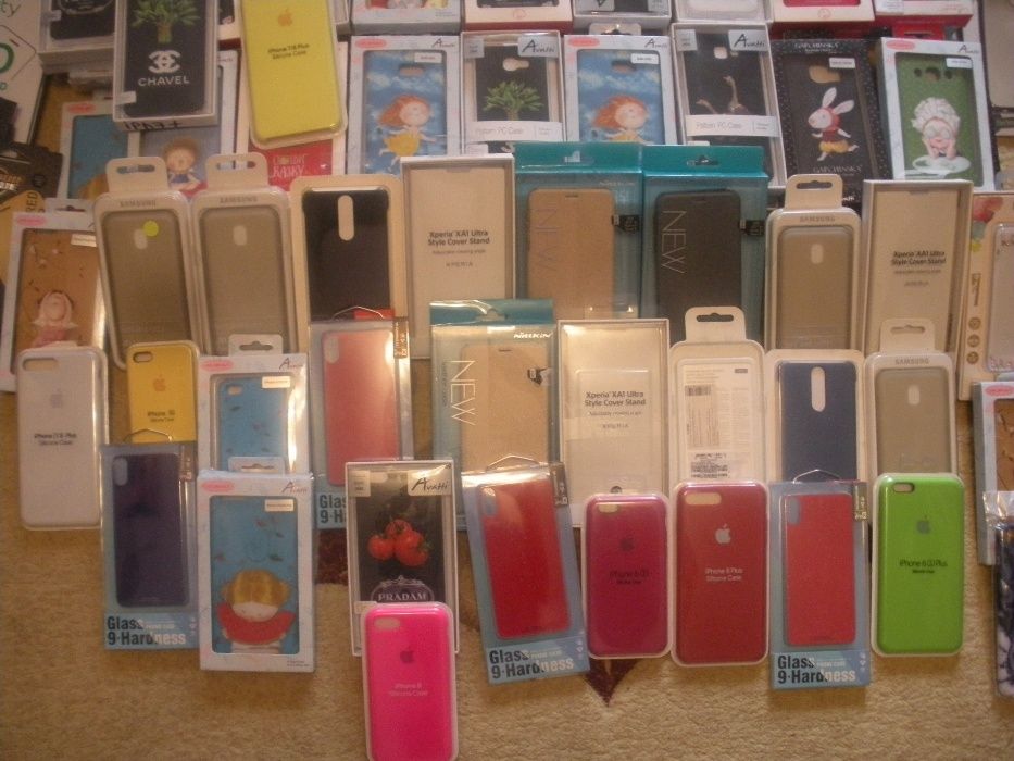 210 чехлов и бамперов + 30 защитных стекол на современные смартфоны!