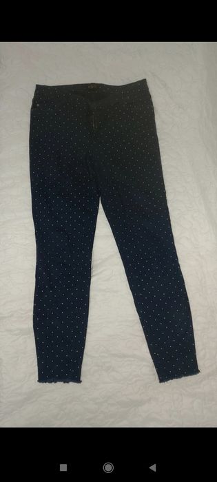 Spodnie granatowe w kropki mohito 38