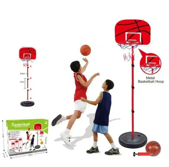 Баскетбольне кільце на стійці щит кільце сітка м'яч насос (MR 1132-3)