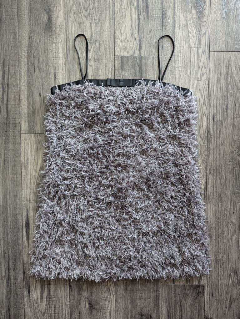 Zara sukienka mini wieczorowa kokarda długi włos