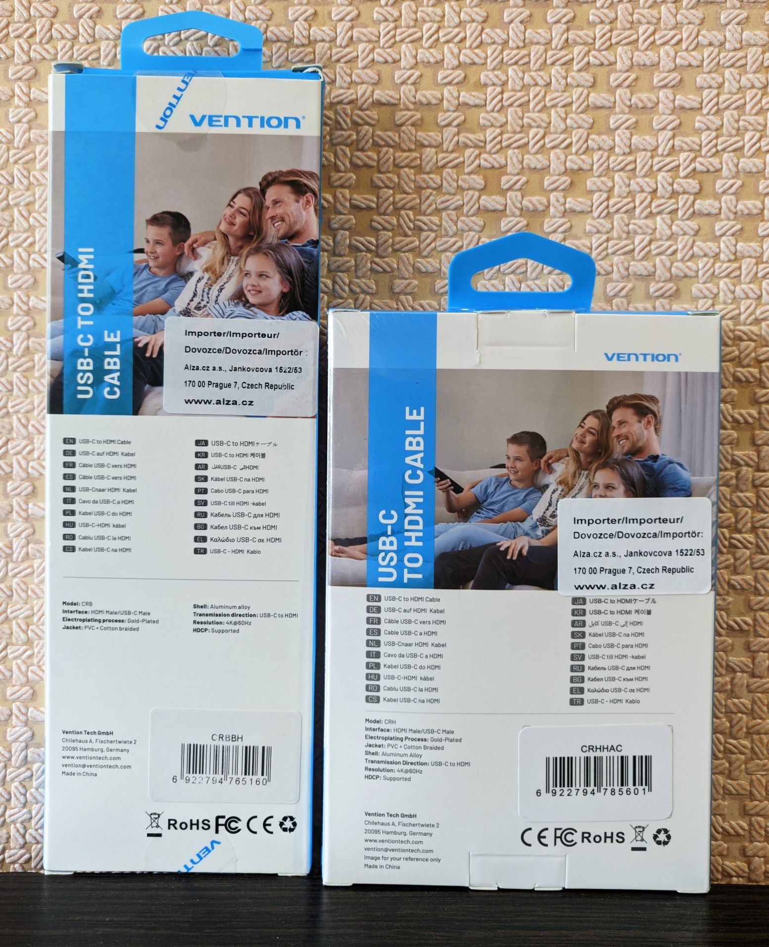 Кабель USB-C to HDMI Vention CRB (4K 60Hz) 1.8 и 2 метра.