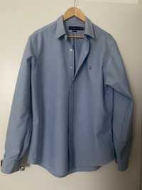 Koszula męska klasyczna Ralph Lauren XL nowa niebieska 100% bawełna