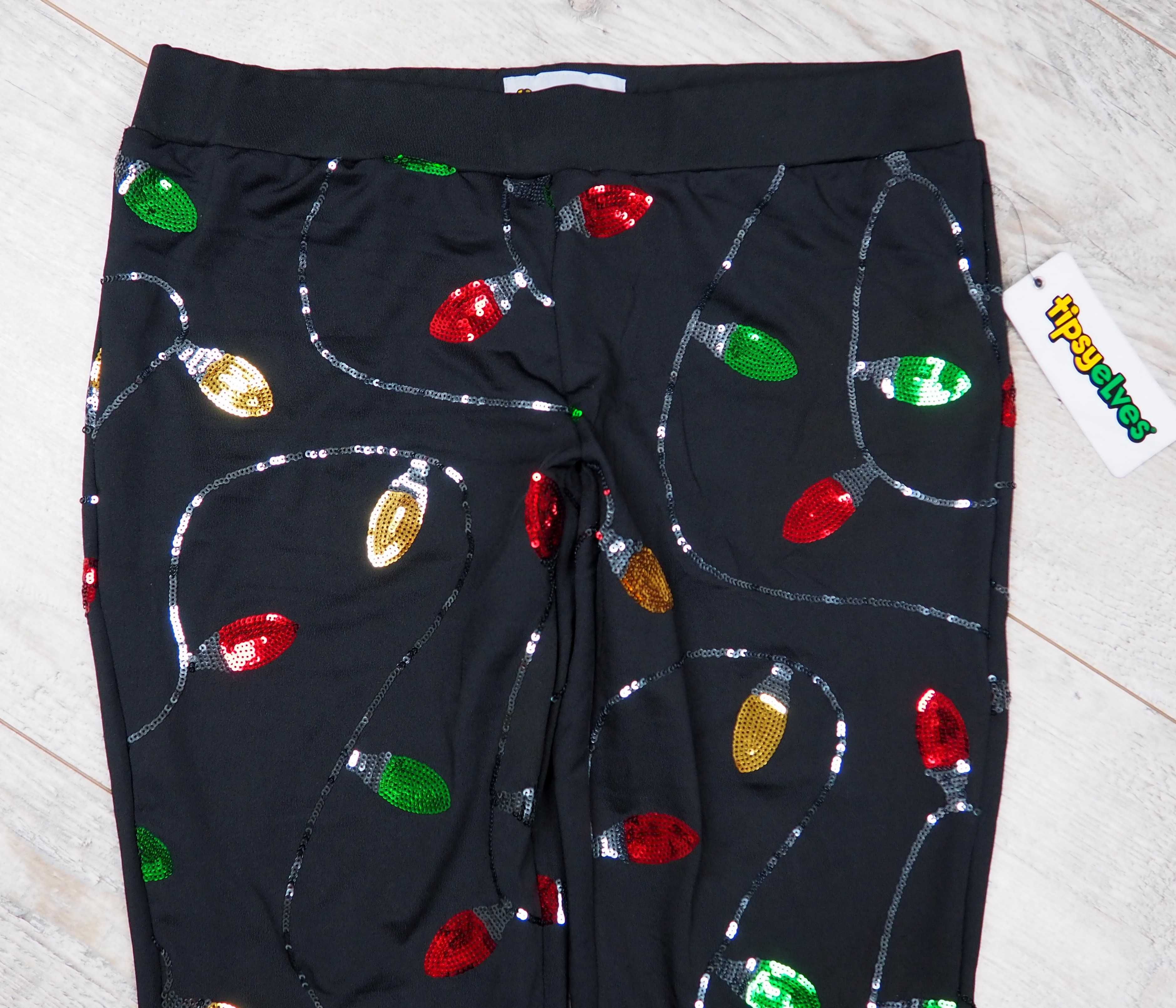 TIPSY ELVES_Christmas Lights Leggings_świąteczne legginsy_M