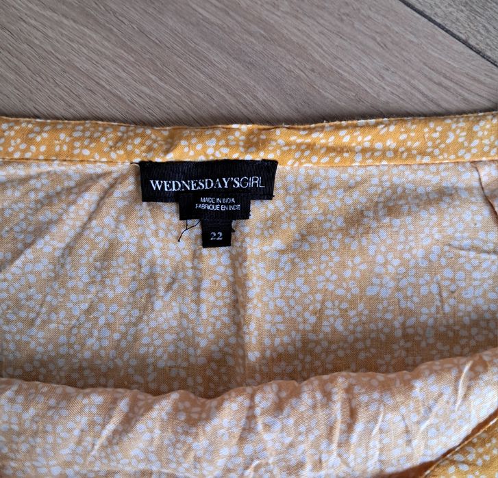 Midi spódnica w drobne kwiatuszki wiskoza 4XL-5XL 48-50