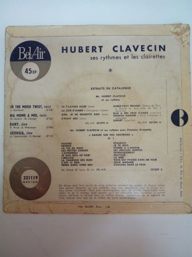 Single Hubert Clavecin (raro)