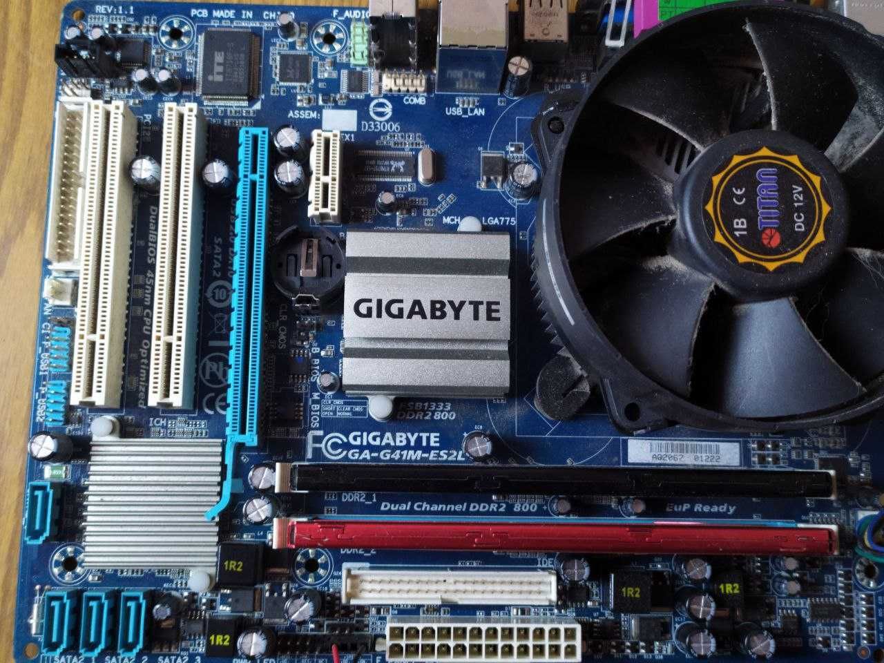 Gigabyte GA-41M-ES2L/Xeon e5420 (4 ядра по 2.50 MHz)/4 Gb ОЗУ/клава