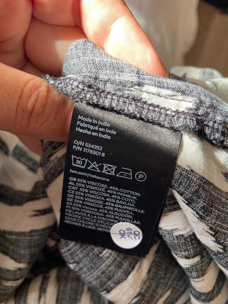 Nowa kopertowa sukienka H&M z metką z baloniastym rękawem