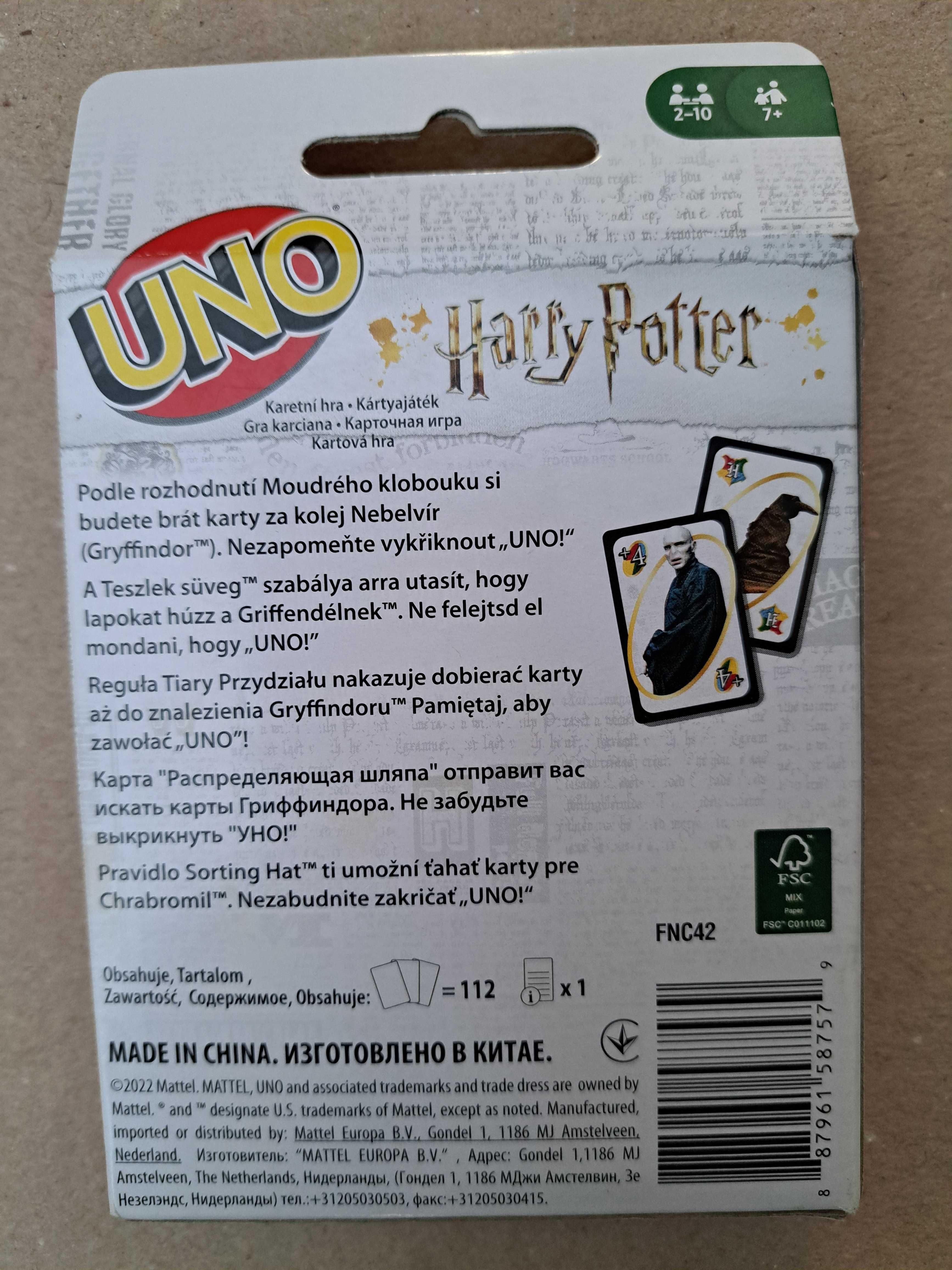 Karty UNO Harry Potter