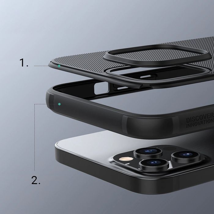 Nillkin wzmocnione etui pokrowiec iPhone 13 Pro Max niebieski