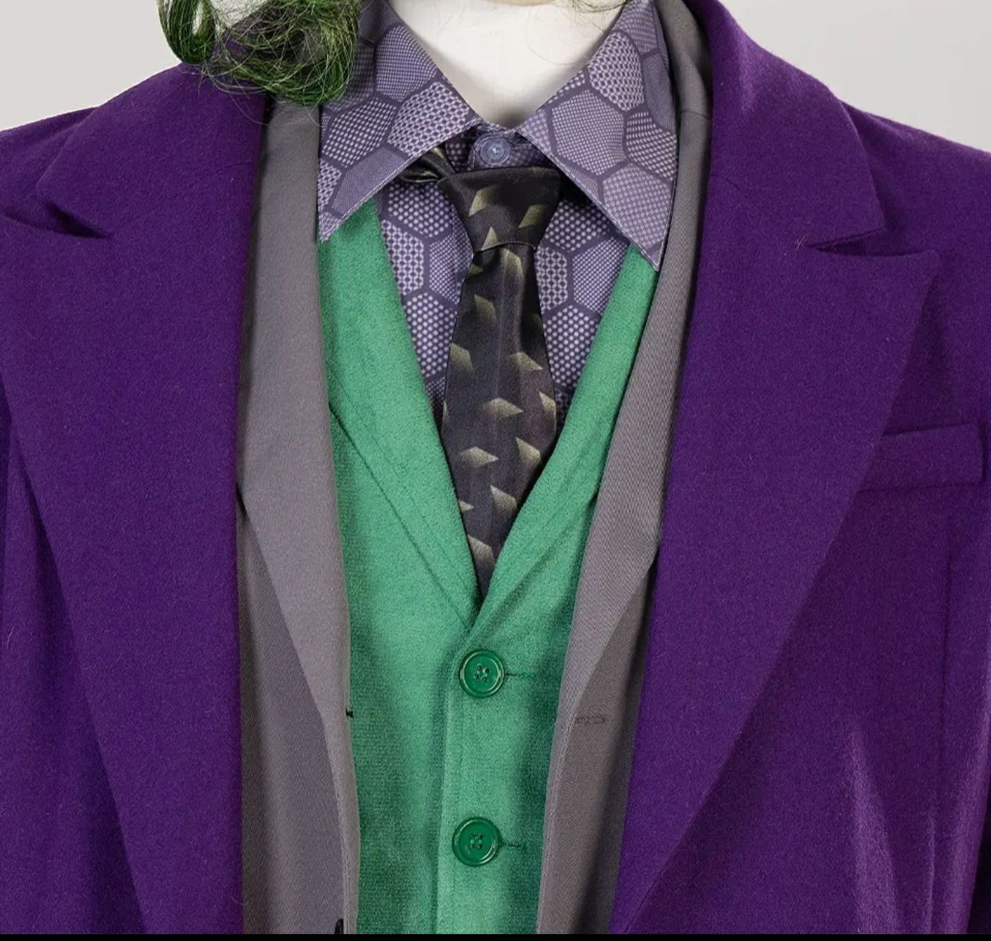 Conjunto Completo Joker Heath Ledger "The Dark Knight" Cosplay Premium