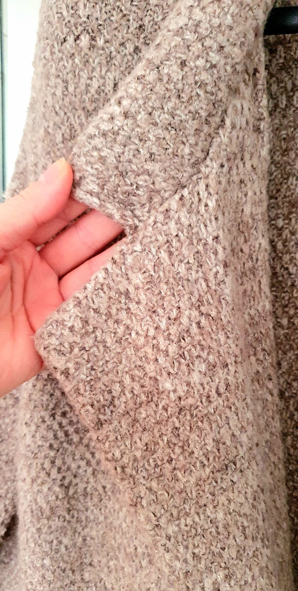 Długi sweter płaszcz kardigan Zara M