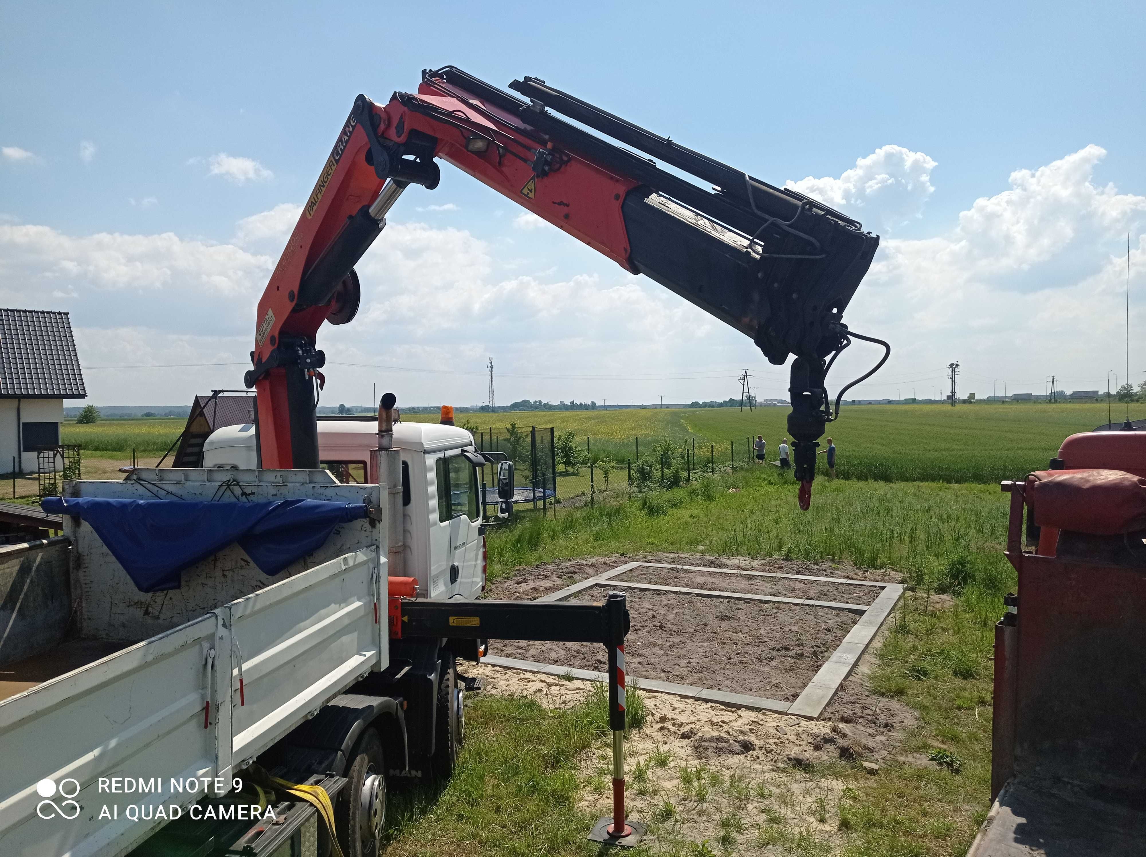 Transport HDS ziemi piasku usługi dźwigowe hds