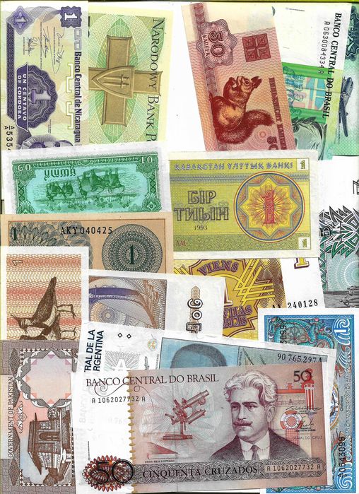 Notas de Bancos mundiais.