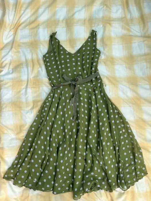 Сукня в горох із шовку