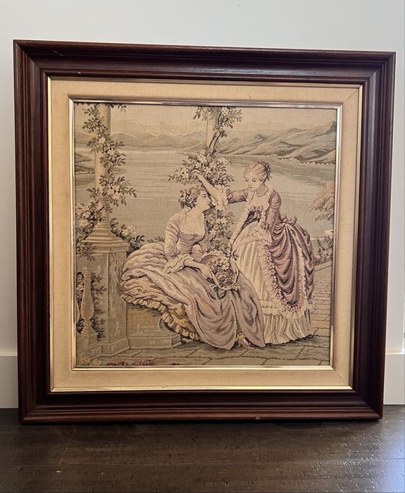 Quadro tapeçaria francesa.Emoldurado.