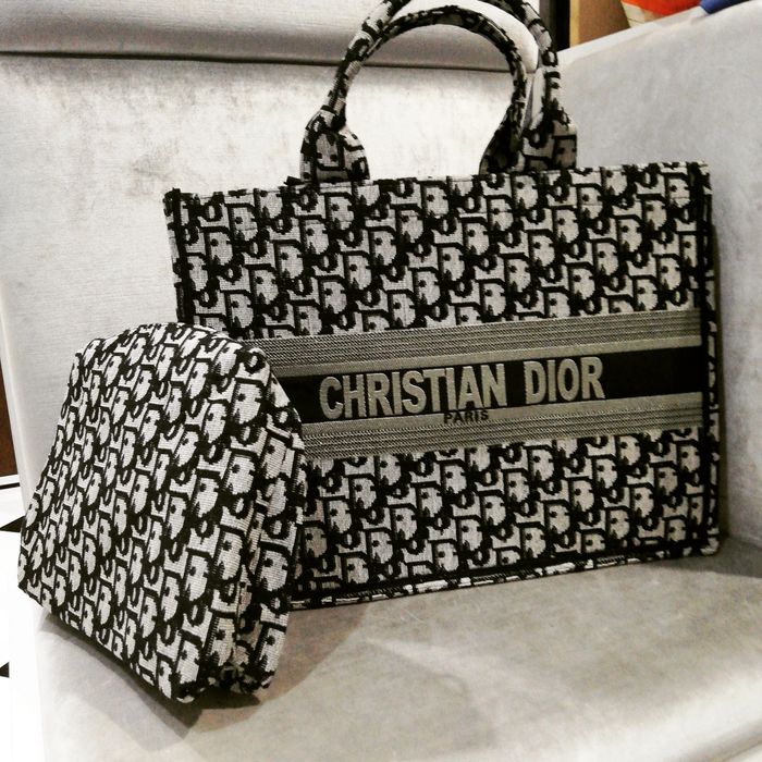 Piękna duża wyszywana jakość premium zdj realne Christian Dior monogra