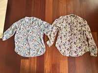 Zara dorothy perkins koszule bluzki kwiaty 38 M 40 L damskie jedwab
