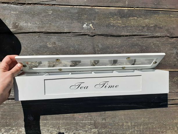 drewniane pudełko ozdobna skrzynka na herbatę