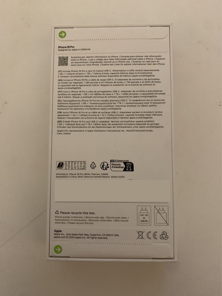 iPhone 16 Pro 256GB - Titanio Branco