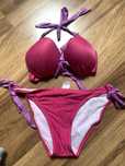 Bikini stroj kapielowy  rozowy neon l