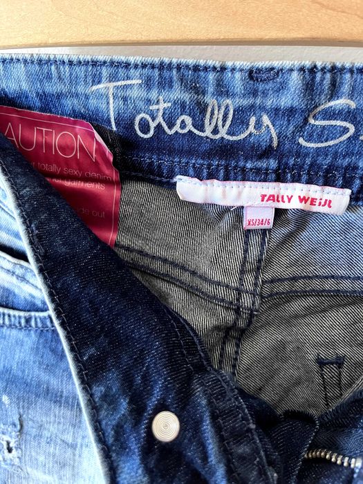 Calça Jeans Tally Weijl – Denim Claro, Levemente Destroyed, Nova