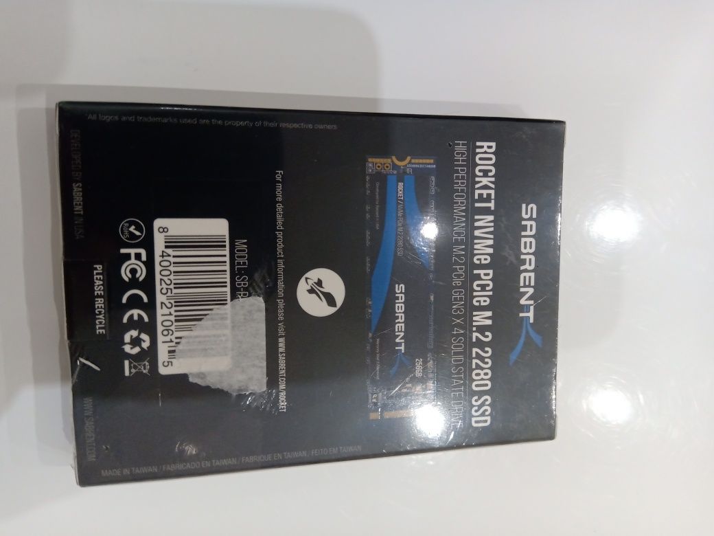 Sabrent Rocket 256 GB, M.2 2280, klucz M, PCIe 3.1 x4