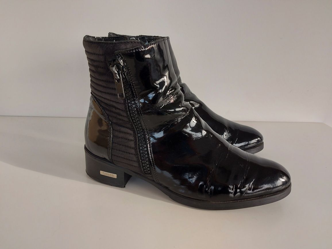 Buty botki skórzane Simen w rozmiarze 40