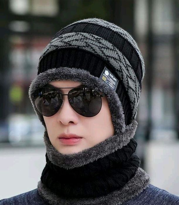 Komplet czapka komin ocieplane