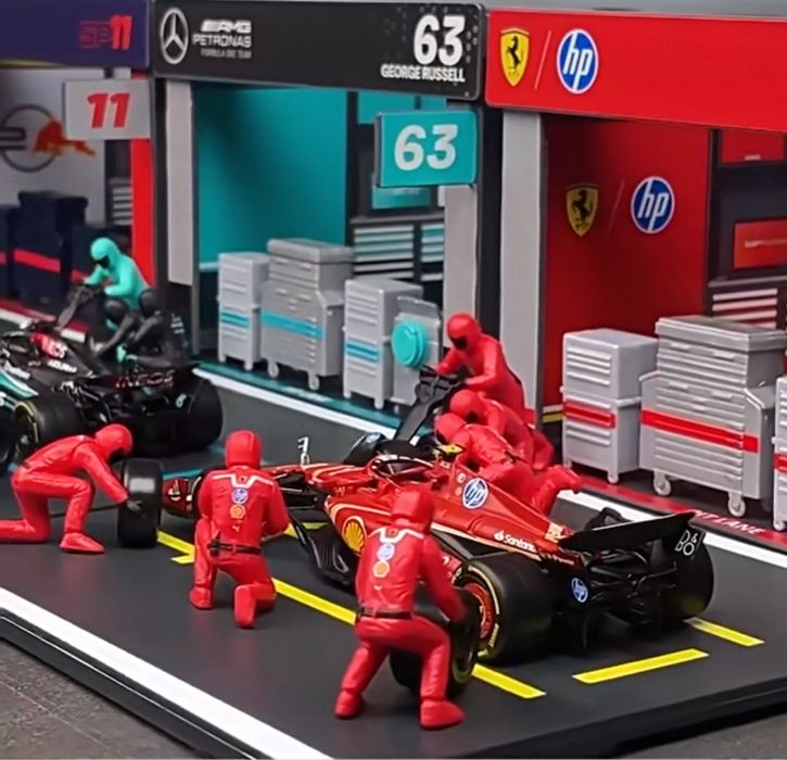 F1 pit stop/boxes 2025 tamanho 1:43