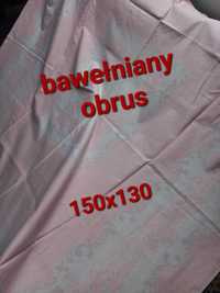 Bawełniany obrus 150x130 vintage retro prl