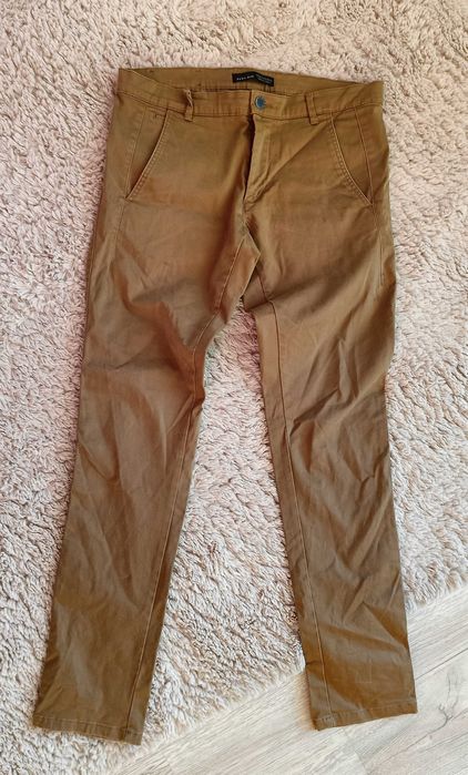 Spodnie męskie chinosy Zara men beżowe