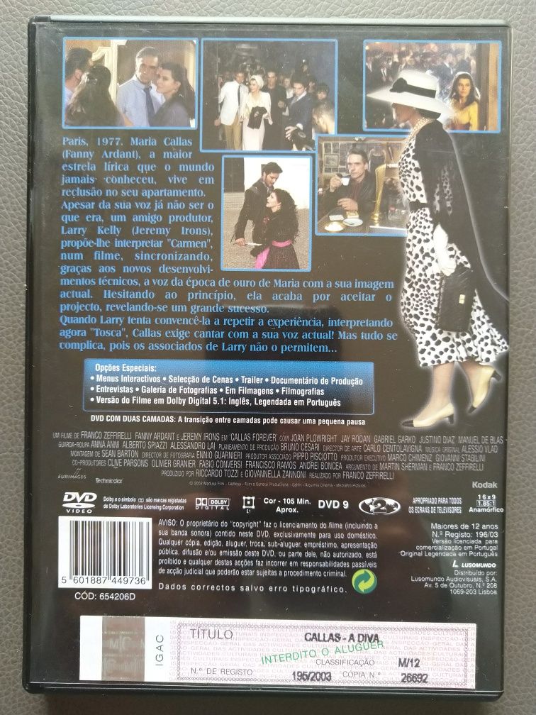 DVD  Callas A Diva
