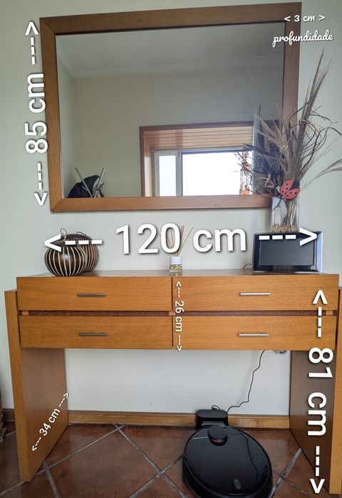 Consola de entrada com espelho