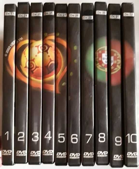 10 DVD coleção - Jogos de Portugal nos Euros de 1984 e 2004