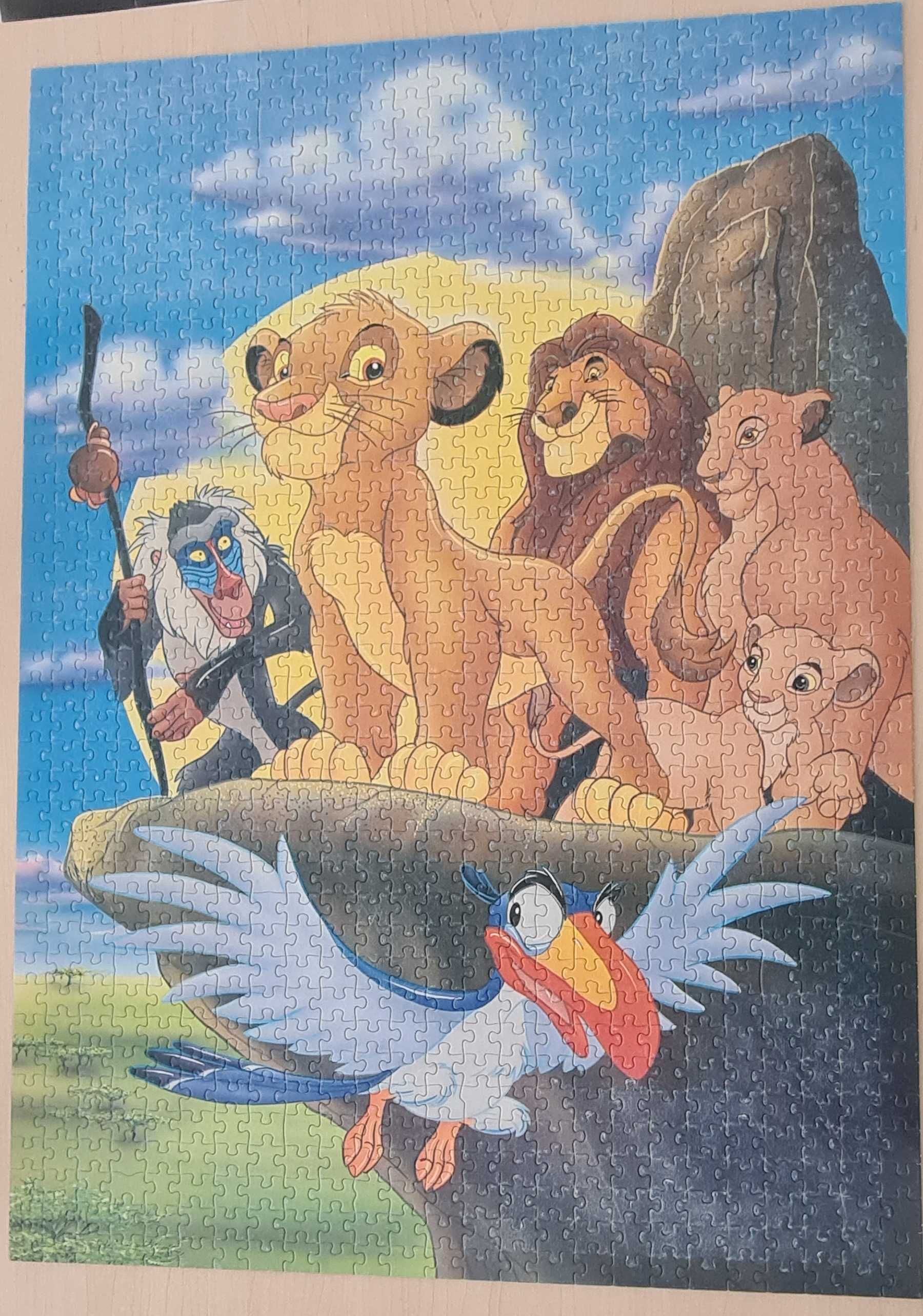 Puzzle Lion King Król Lew Jumbo 1000 el. stare PRL Unikat retro Disney