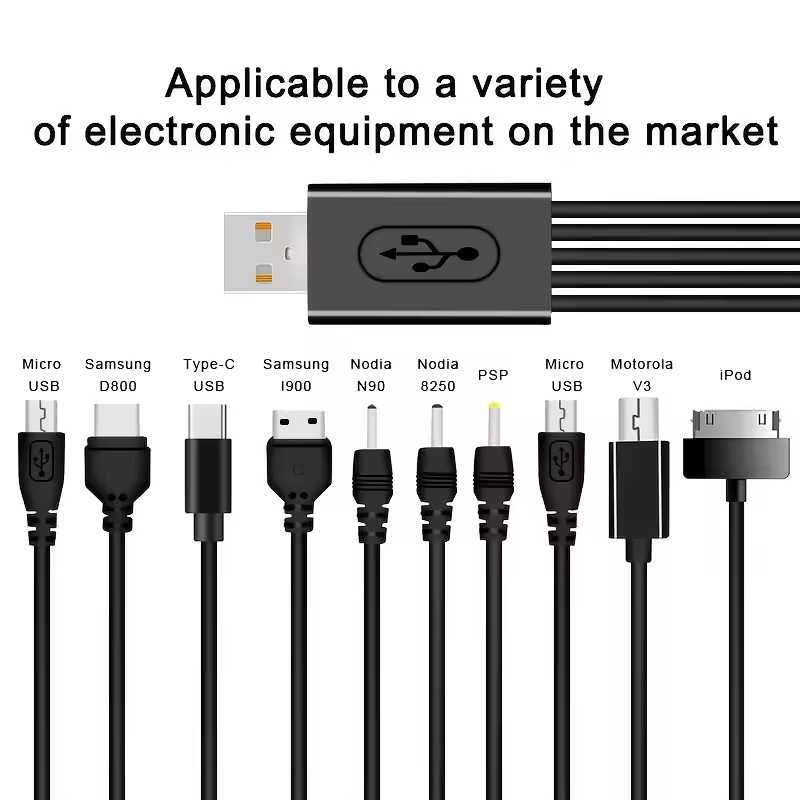 Wielofunkcyjny kabel USB 10 w 1 do Nokia LG Samsung Sony Ipod Motorola