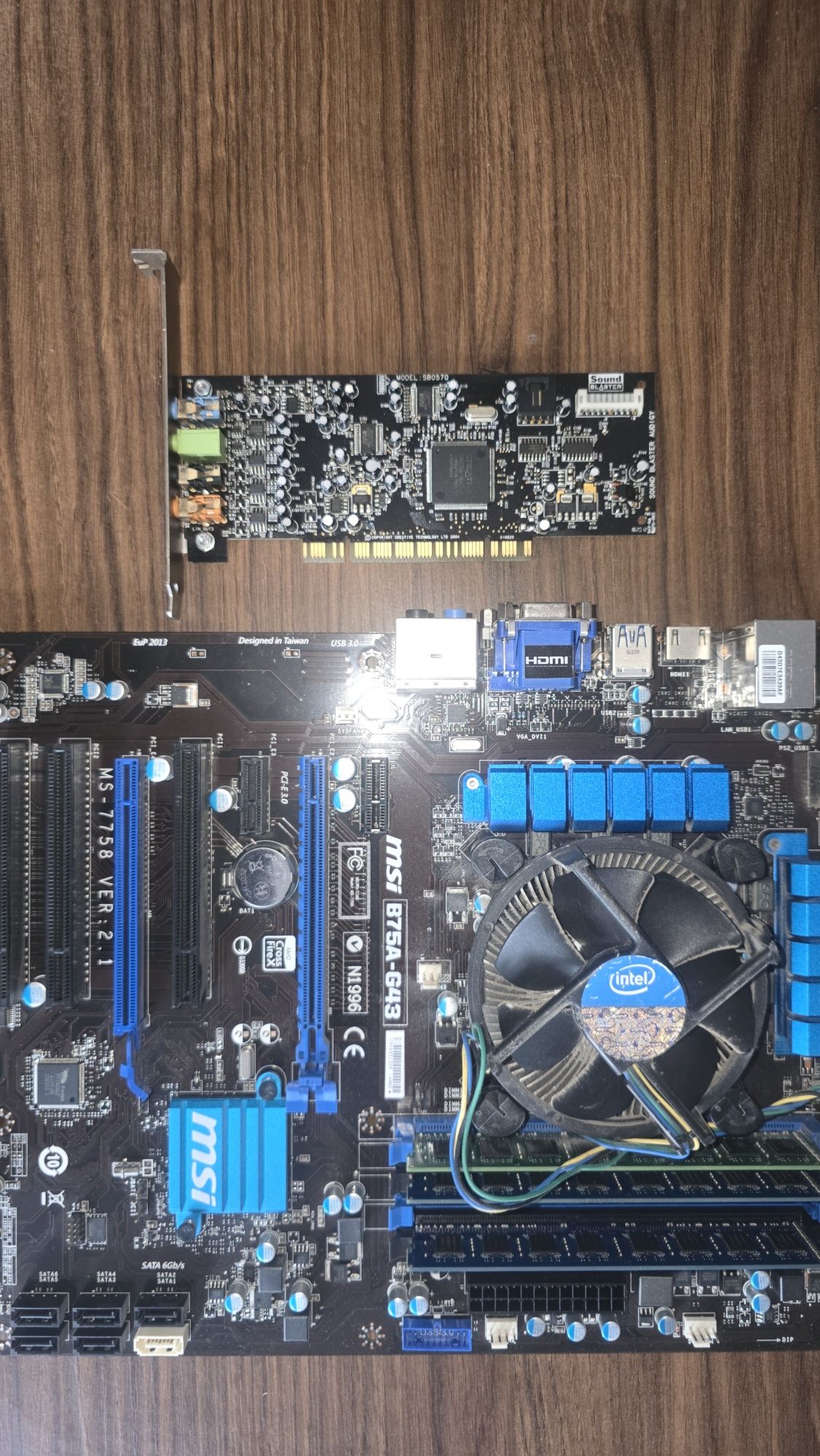 Płyta główna MSI b75a-g43 plus procesor ram