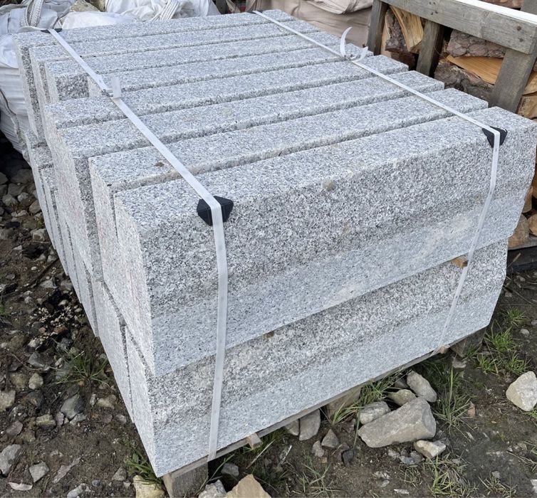 Granitowy Krawężnik Drogowy Szary Opornik Obrzeże Kostka Granitowa
