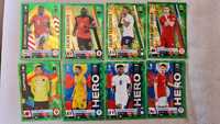 Karty Topps Match Attax Euro 2024 kolory zielony niebieski fioletowy