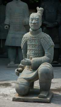 Escultura original de guerreiro de Xian antiga