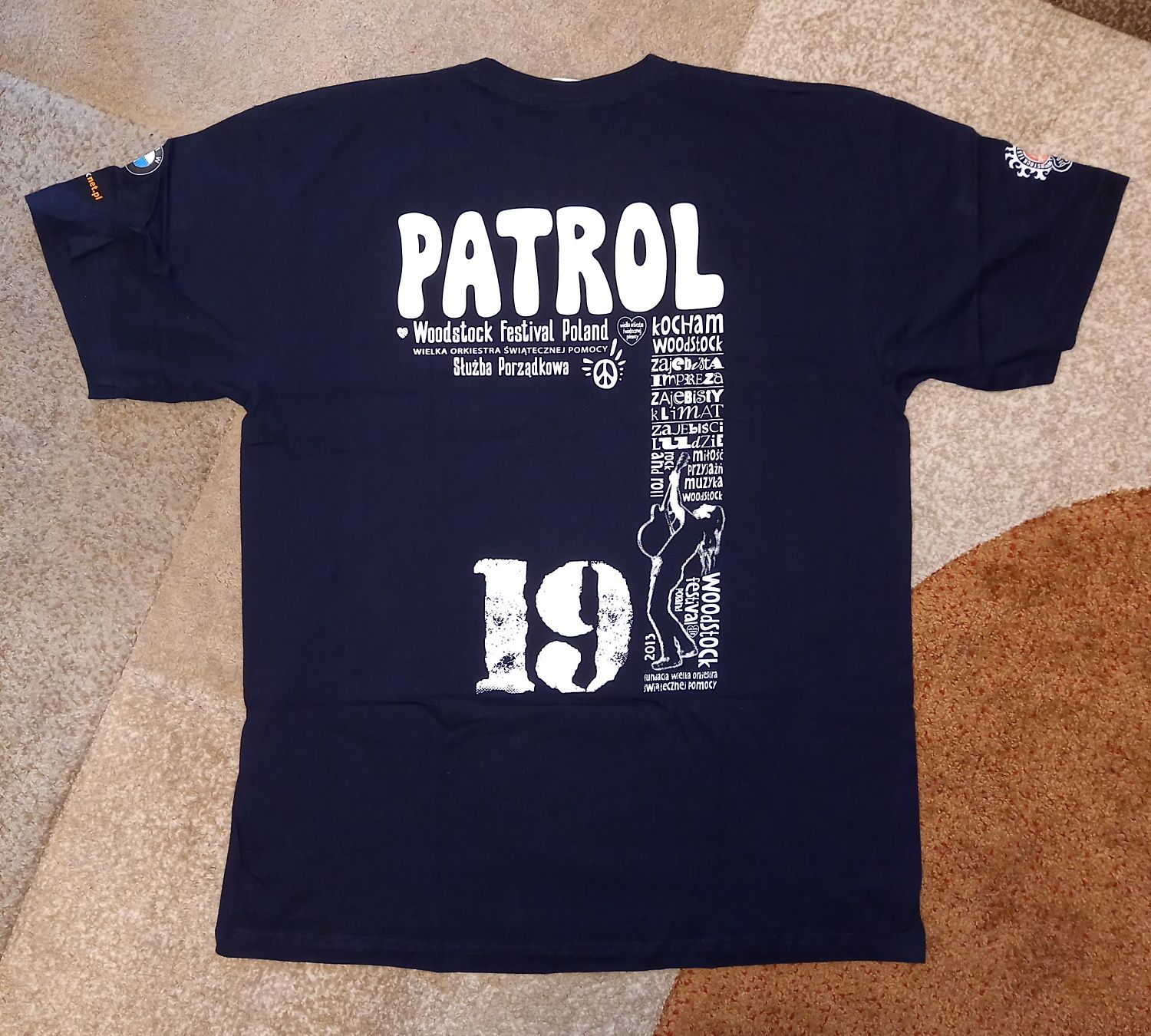 T-shirt Woodstock 2013 Patrol służba porządkowa XXL - unikat granatowa